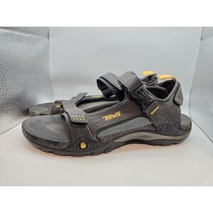 Teva Sandal Men 13 Toachi 2 Charcoal Yellow Hiking Trail Water Adjustable SN4155